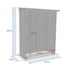 Abri bûches FORGIA Graphite