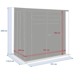 Abri de jardin FORGIA Graphite