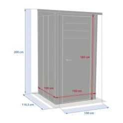 Armoire de jardin FORGIA Graphite