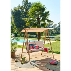 Balancelle de jardin BAROE Beige