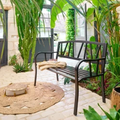Banc de jardin ALVERNIA Noir