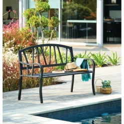Banc de jardin ALVERNIA Noir