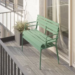 Banc de jardin GREENSBORO Vert olive