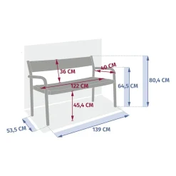 Banc de jardin WOOKY Beige