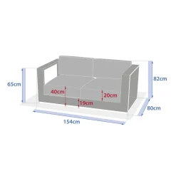 Canapé de jardin ALLURE Avoine / Beige Zébrano