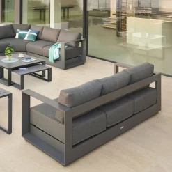 Canapé de jardin ALLURE Graphite & Gris zebrano