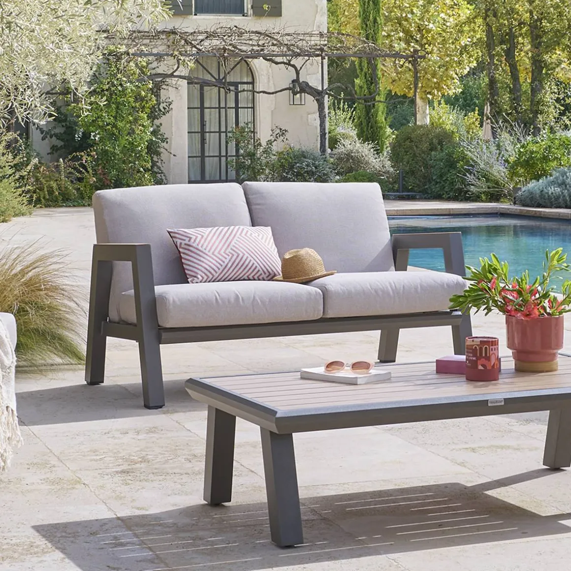 Canapé de jardin AXIOME Praline & Beige