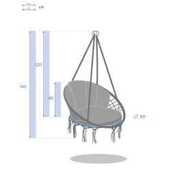 Chaise de détente suspendue CORDESSA Noisette