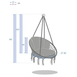 Chaise de détente suspendue CORDESSA Noisette