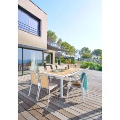 Chaise de jardin empilable AXANT Lin & Blanc