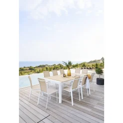 Chaise de jardin empilable AXANT Lin & Blanc