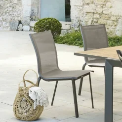 Chaise de jardin empilable AXANT Wengé & Praline