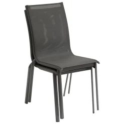 Chaise de jardin empilable AXANT Anthracite & Graphite