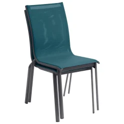 Chaise de jardin empilable AXANT Bleu canard & Graphite