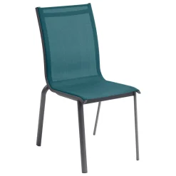 Chaise de jardin empilable AXANT Bleu canard & Graphite