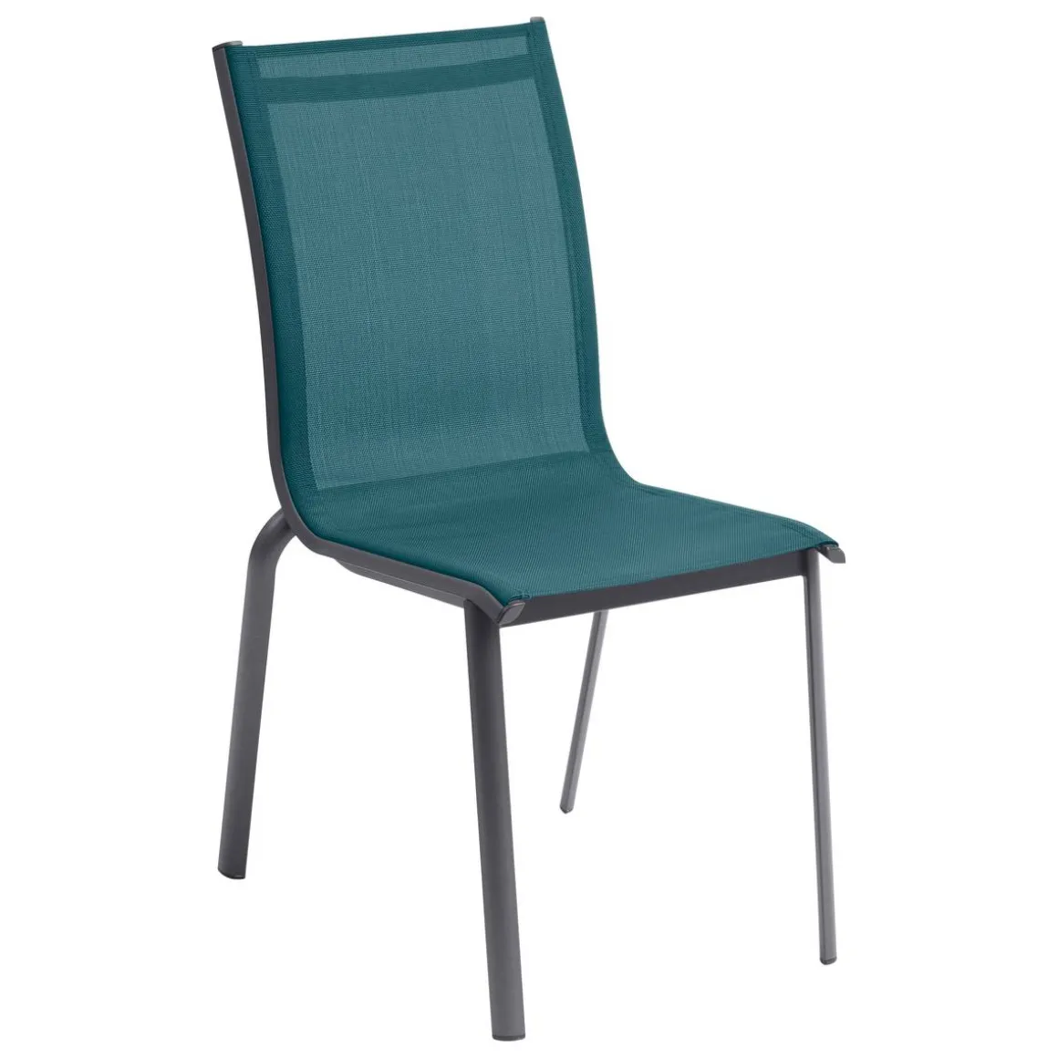 Chaise de jardin empilable AXANT Bleu canard & Graphite