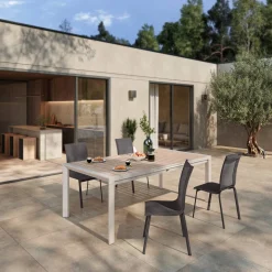 Chaise de jardin empilable AXANT Lin & Argile