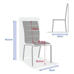 Chaise de jardin empilable DIESE Ivoire & Argile