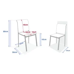 Chaise de jardin empilable ESSENTIA Lin & Vert laurier