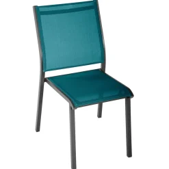Chaise de jardin empilable ESSENTIA Bleu canard & Graphite