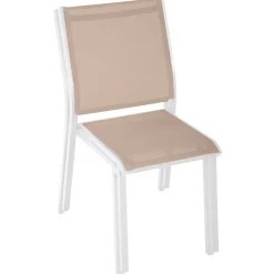 Chaise de jardin empilable ESSENTIA Lin & Blanc