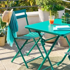 Chaise de jardin pliante GREENSBORO Vert opale
