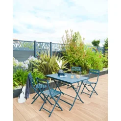 Chaise de jardin pliante GREENSBORO Pétrole