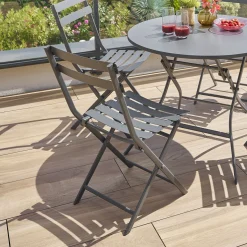 Chaise de jardin pliante GREENSBORO Graphite