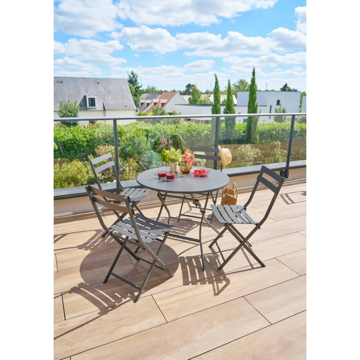 Chaise de jardin pliante GREENSBORO Graphite