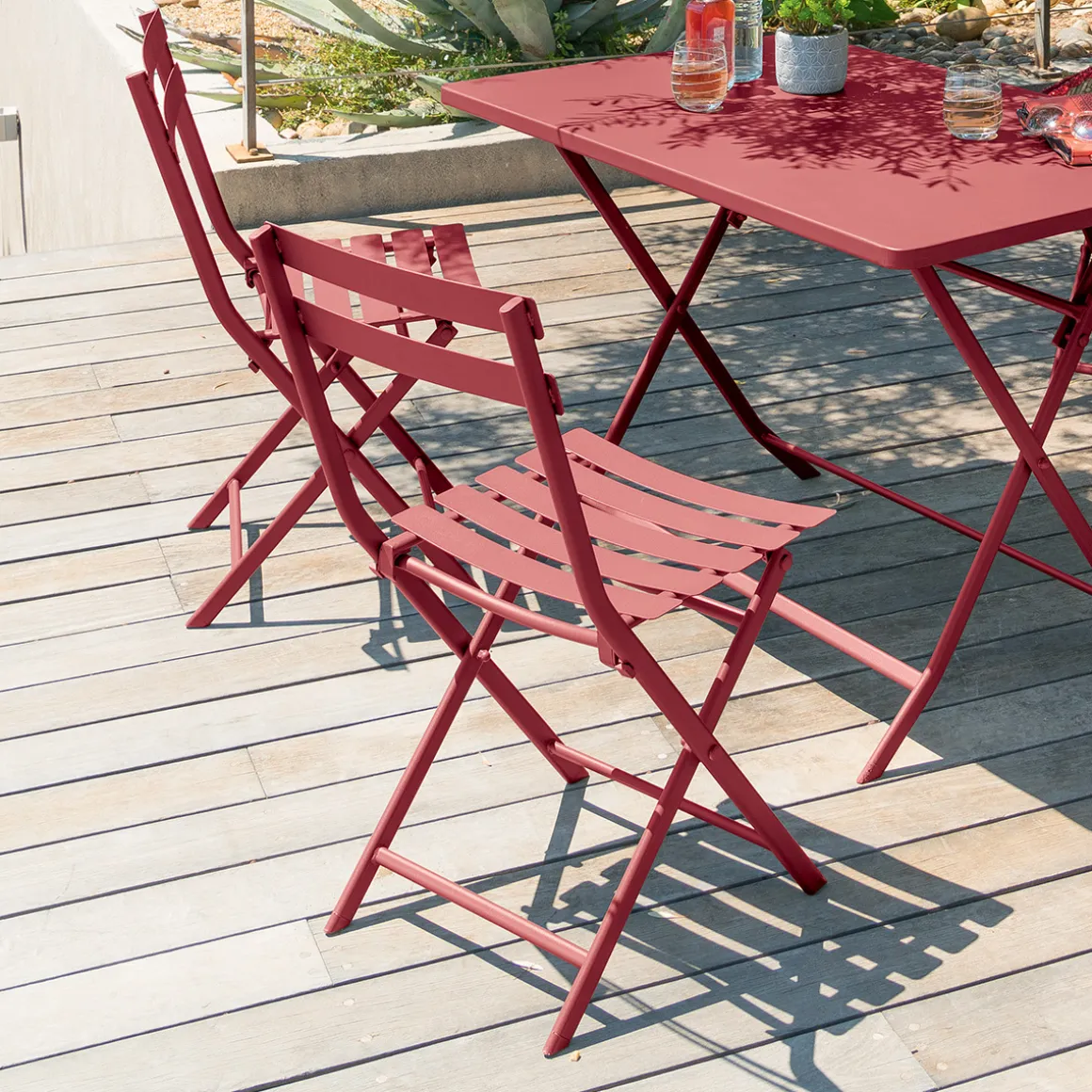 Chaise de jardin pliante GREENSBORO Groseille