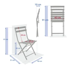 Chaise de jardin pliante GREENSBORO Vert laurier