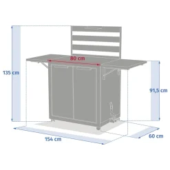 Chariot de jardin pour plancha OXYANA Graphite
