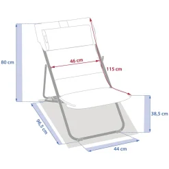 Chilienne de jardin empilable pliable MIRAEL Anthracite / Graphite