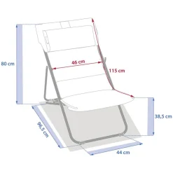 Chilienne de jardin empilable pliable MIRAEL Anthracite / Graphite