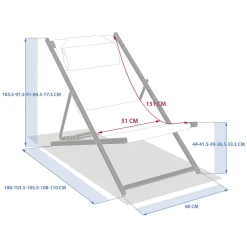 Chilienne de jardin pliable LUNIVIA Vert laurier