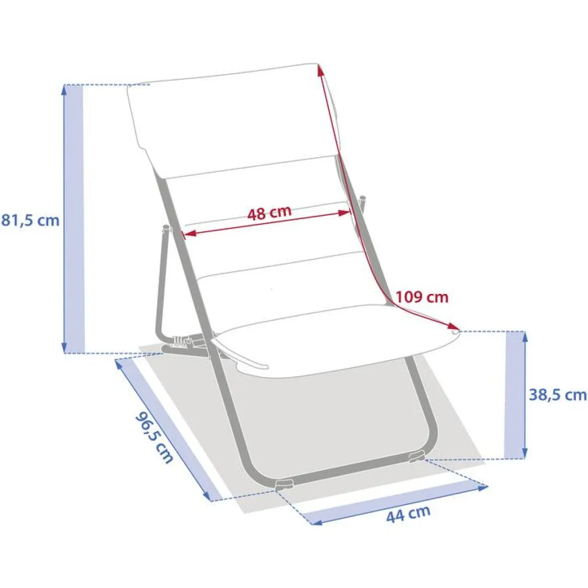 Chilienne de jardin pliable NILLIA Lin / Argile