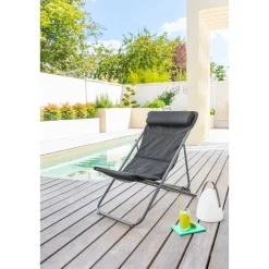 Chilienne de jardin pliante JUBBA Anthracite & Graphite