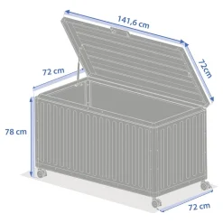 Coffre de rangement EDENIO Graphite