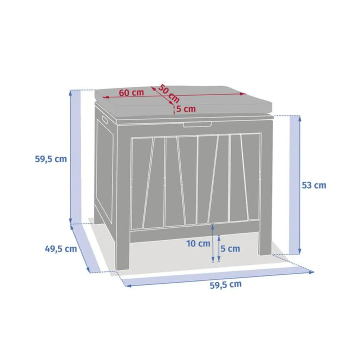 Coffre de rangement LODGIA Beige