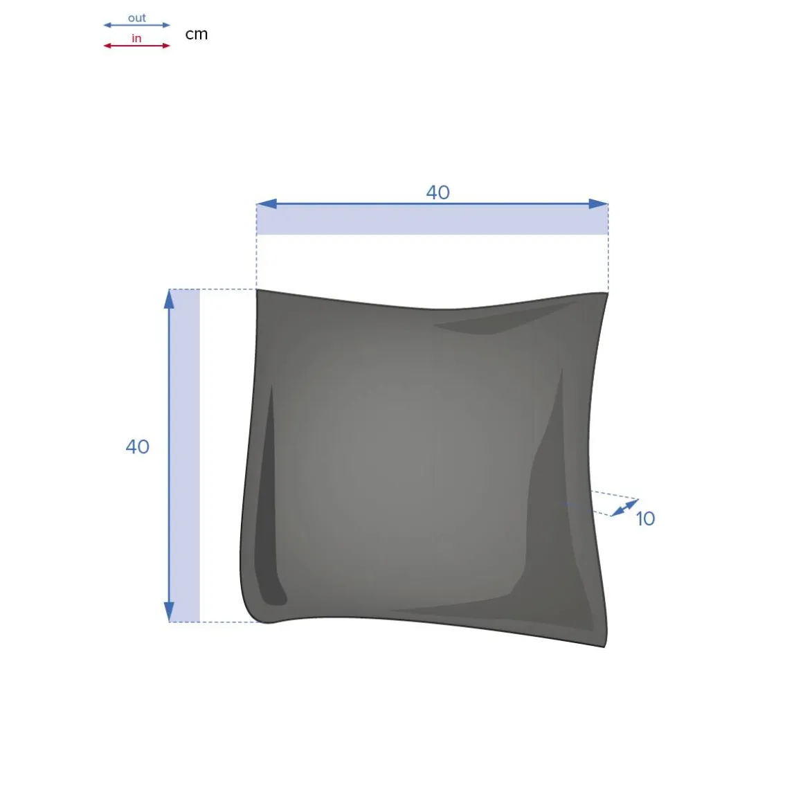 Coussin déco d'extérieur KORAI Bleu canard
