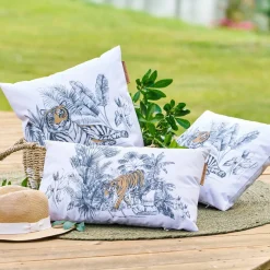 Coussin déco d'extérieur MAORIA motif Tigre