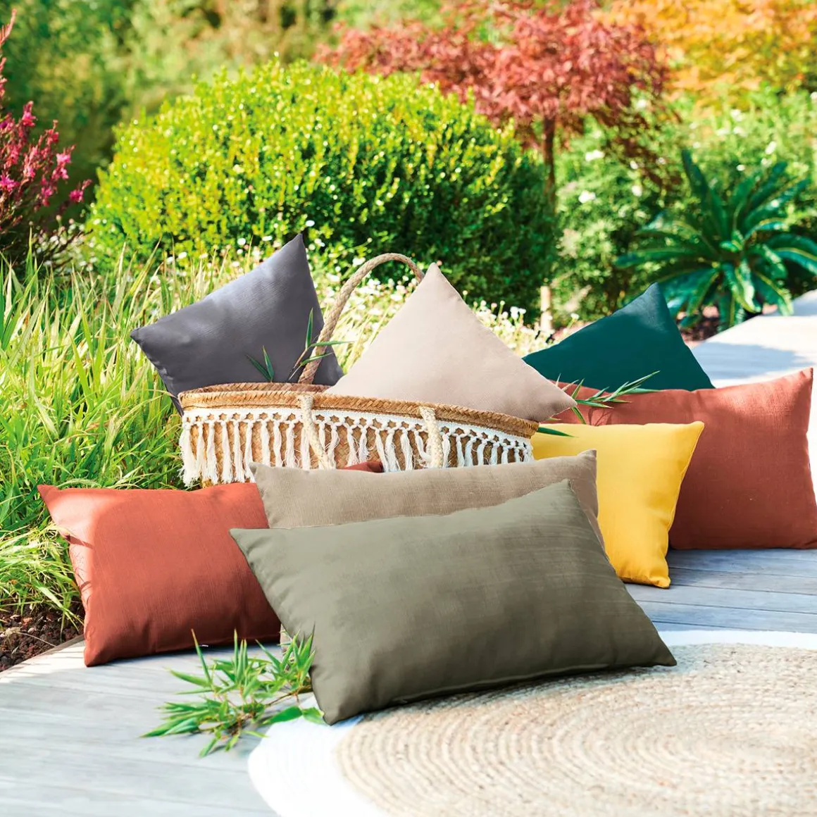 Coussin déco KORAÏ Vert Laurier