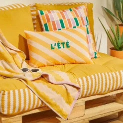 Coussin de sol d'extérieur rectangulaire POOLSIDE Jaune