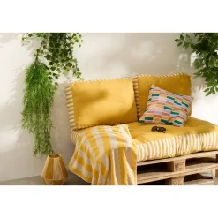 Coussin de sol d'extérieur rectangulaire POOLSIDE Jaune