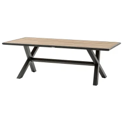 Ensemble table de jardin AXIOME + 8 fauteuils ORIENGO Graphite