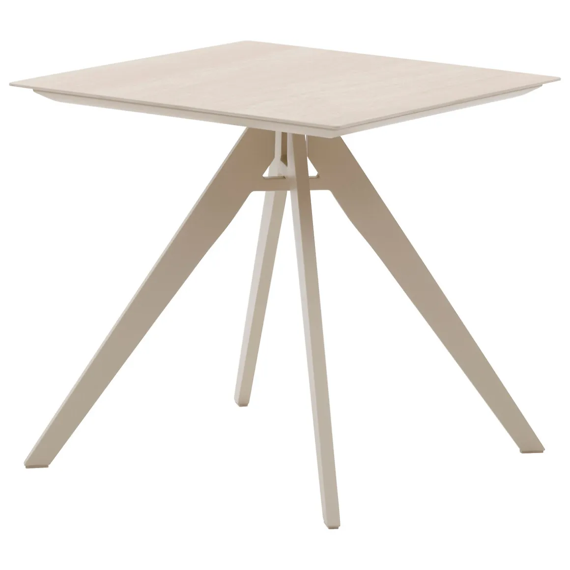 Ensemble table de jardin carrée TERZANO + 2 chaises empilables ESSENTIA Argile