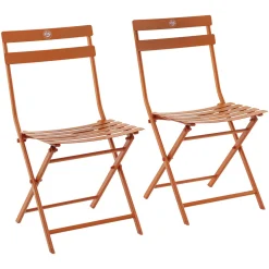 Ensemble table de jardin + 2 chaises GREENSBORO Roland-Garros Terre Battue