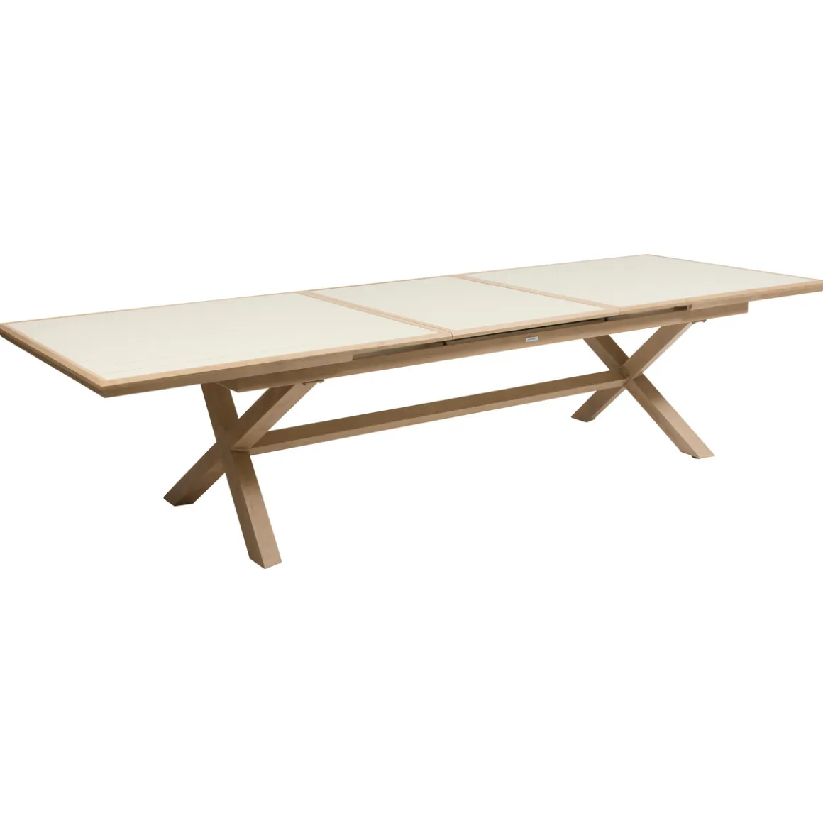Ensemble table de jardin extensible AXIOME + 12 fauteuils ESSENTIA Argile