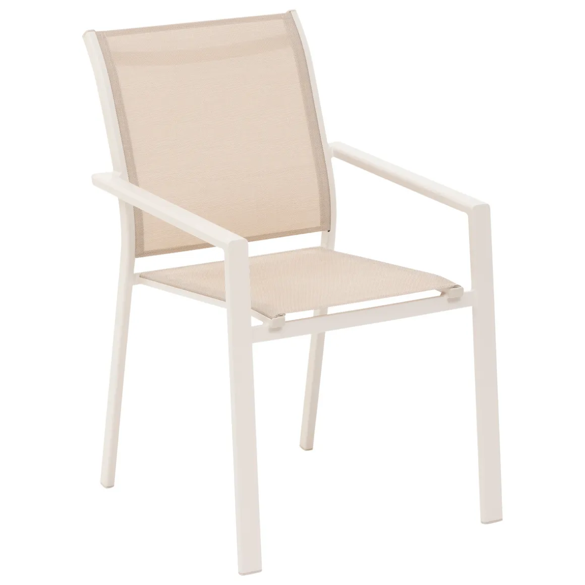 Ensemble table de jardin extensible AXIOME + 12 fauteuils ESSENTIA Argile