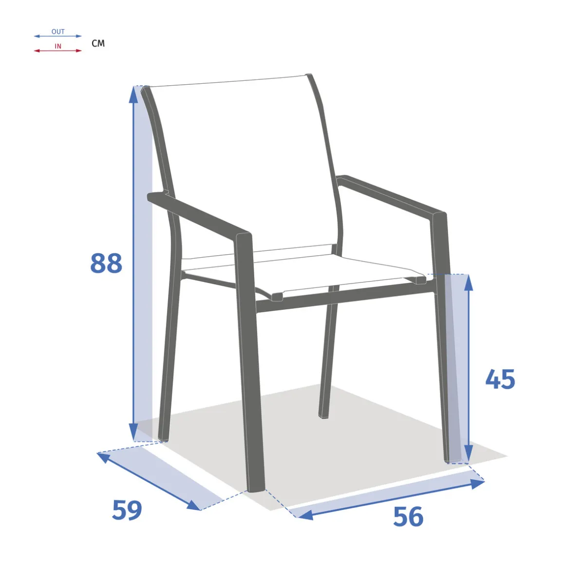 Ensemble table de jardin extensible AXIOME + 12 fauteuils ESSENTIA Argile
